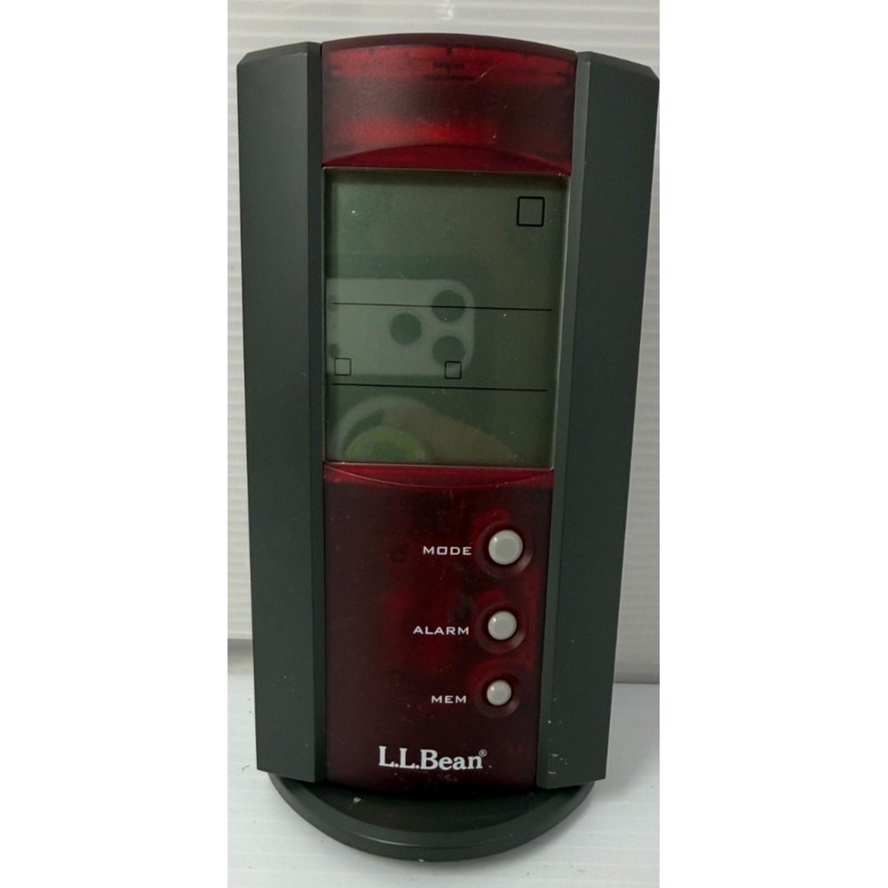L.L Bean Weather Station Alarm Red Model : 0fhf4 Tested Working Complete